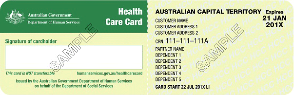 Centrelink Health Care Card