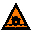 Flood level warning level 2 orange