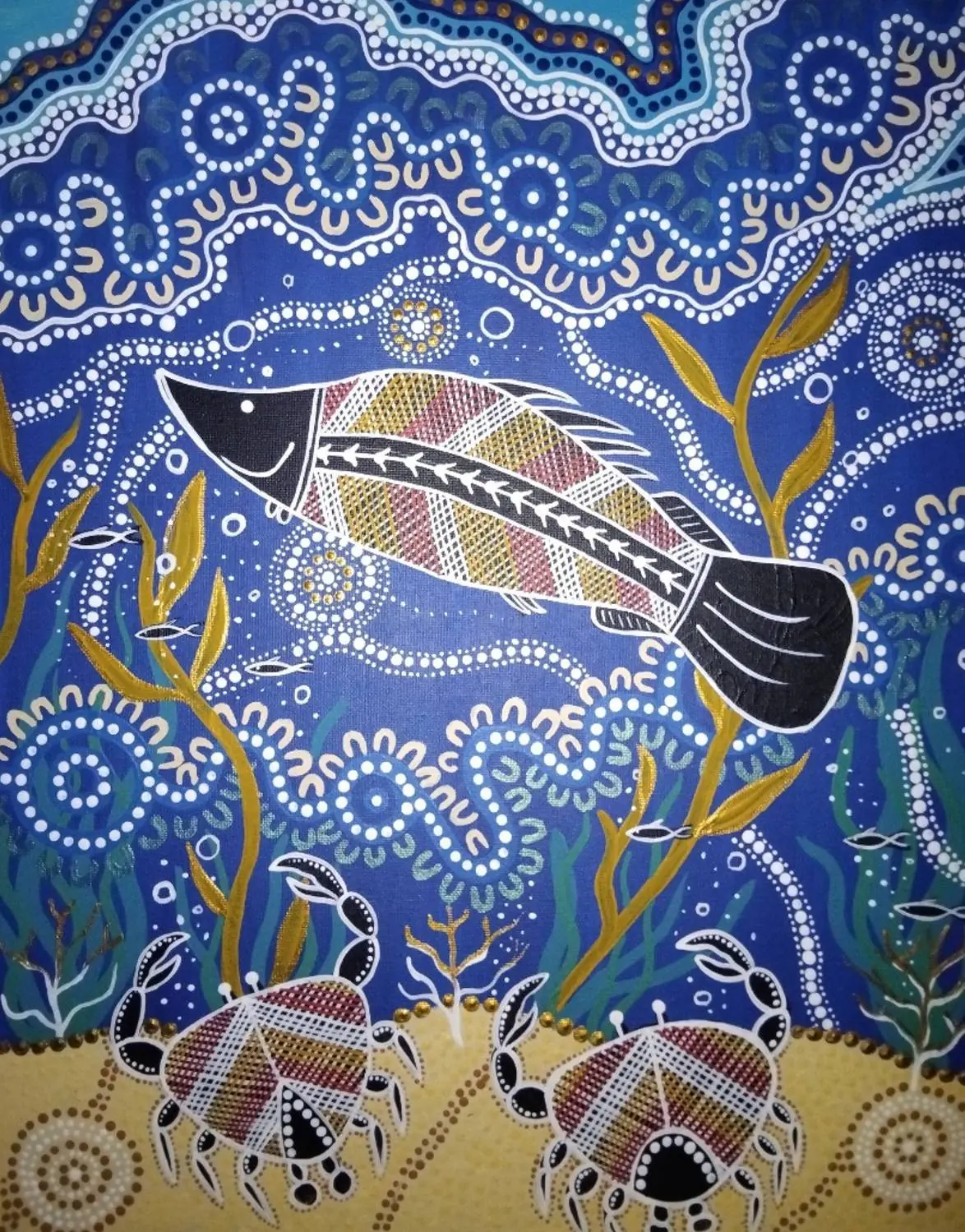 Caring for sea country, NT Gunumitjanda-Wa Madla & Damibila by Rochelle Minberrignully Fejo-Tasker