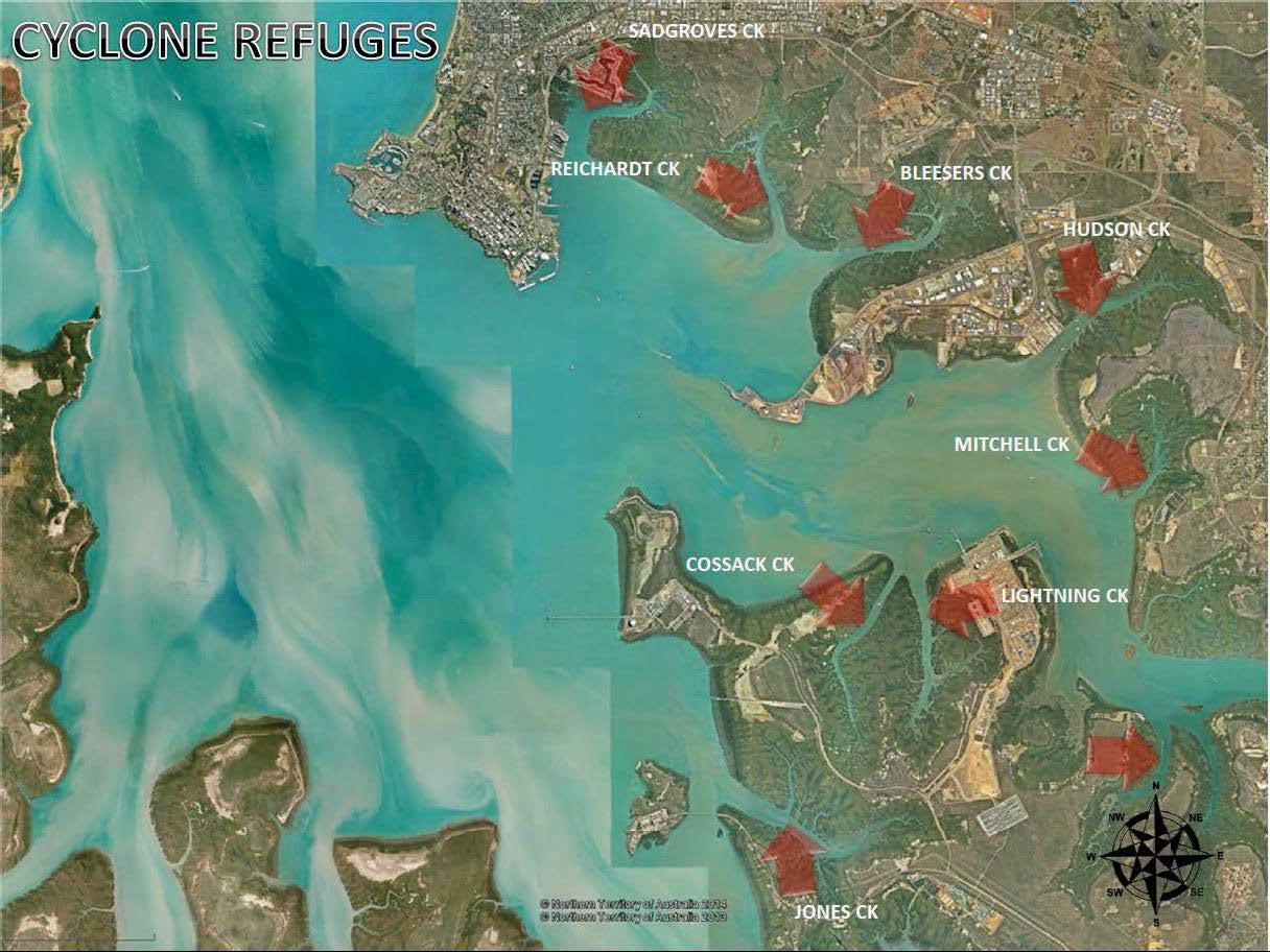 Darwin Harbour cyclone refuges