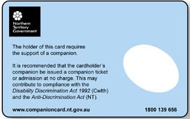 Example of the back of a companion card