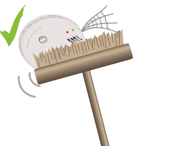 Keep the alarm dust free using a broom